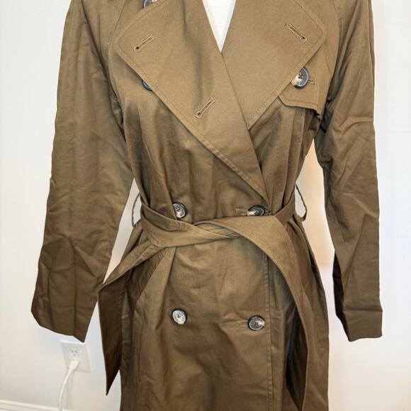 Everlane The Trench Coat In Beech Green Size XS New - Picture 6 of 16